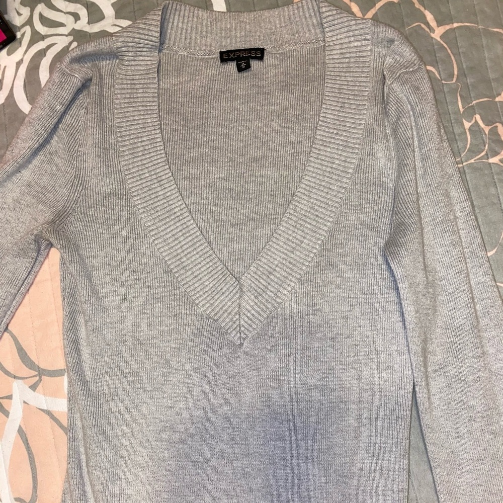 express gray sweater.